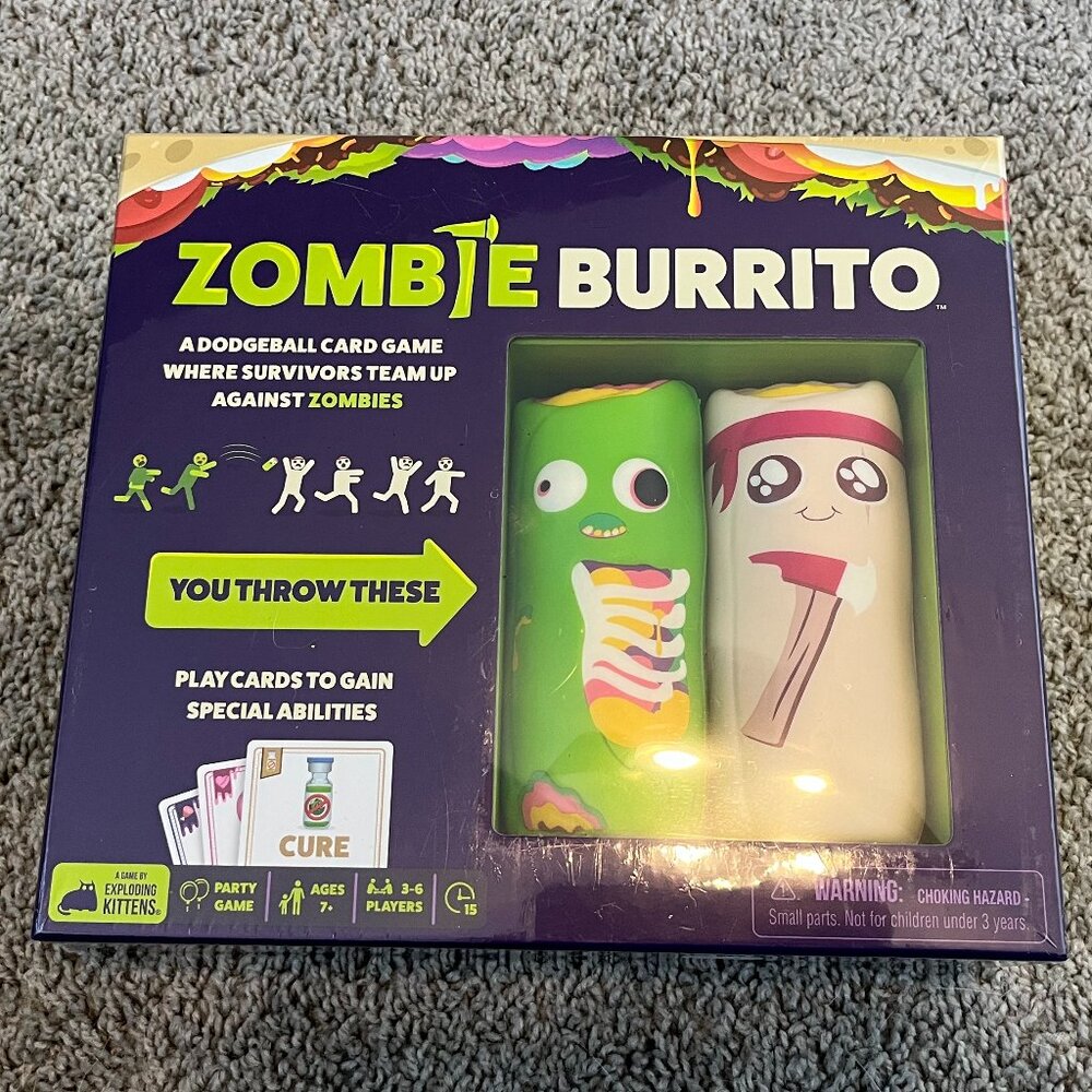Zombie Burrito Party Card Game – Exploding Kittens (NEW & Sealed)